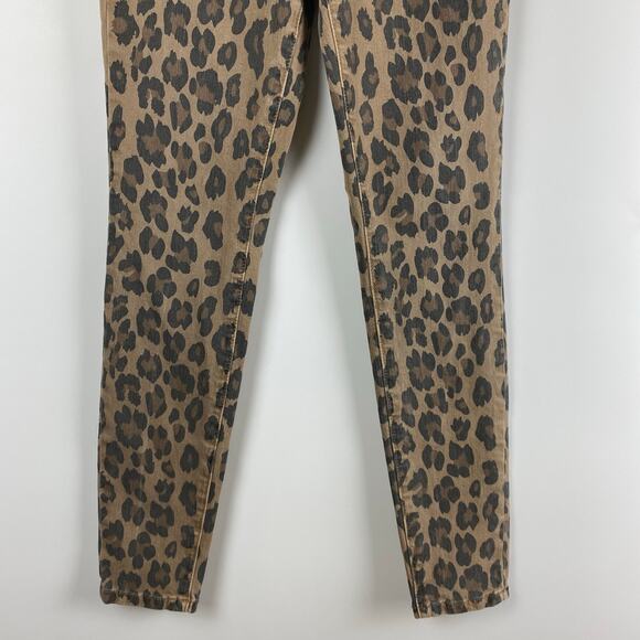 Blank NYC The Great Jones Leopard Jeans High Rise Skinny Tan Womens Size 26 - Picture 5 of 11